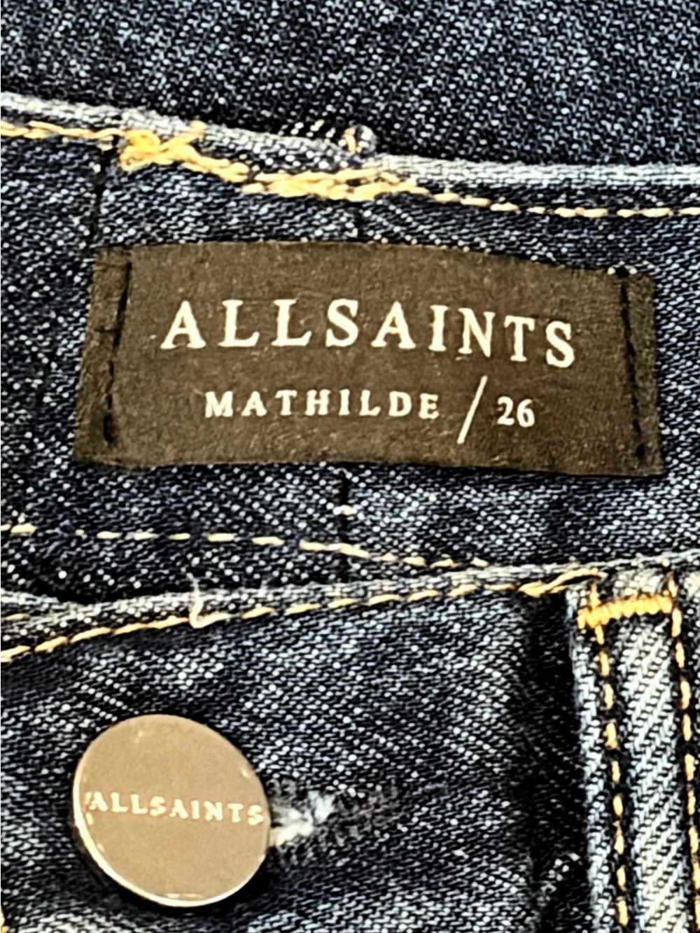 ALL SAINTS Mathilde Relaxed Bootcut Dark Wash Jeans Size 26 - Picture 10 of 12